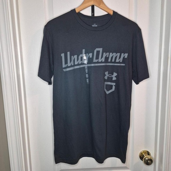 Under Armour black and white logo‎ tee Medium - Picture 1 of 4